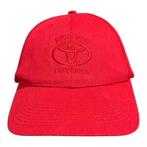 Toyota Hat Cap Strap Back Red Embroidered Festing Auto Dealer Advertising Mens